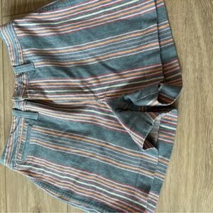 Madewell Denim Emmett Shorts with Colorful Stripes
